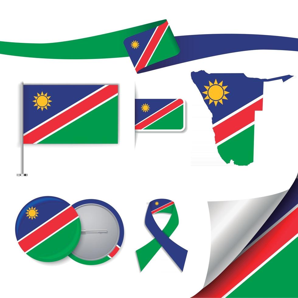namibias flagga med element vektor