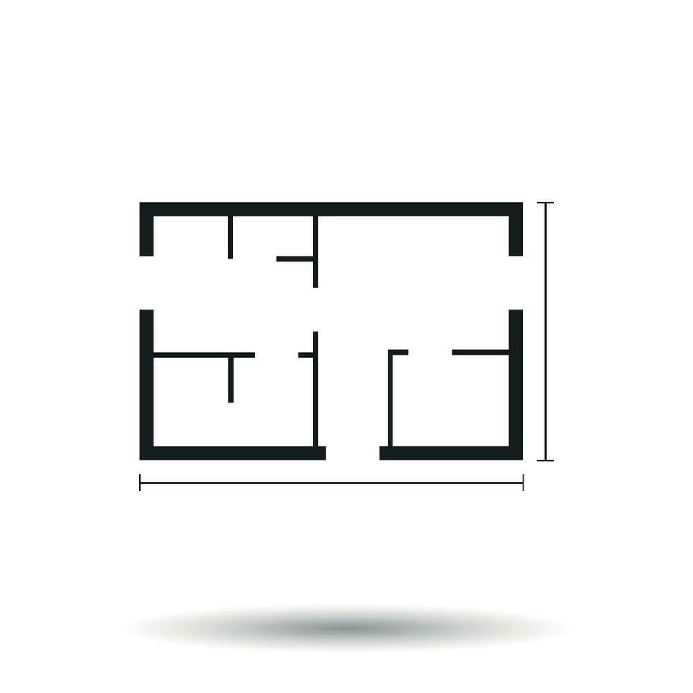 hus planen enkel platt ikon. vektor illustration på vit bakgrund.