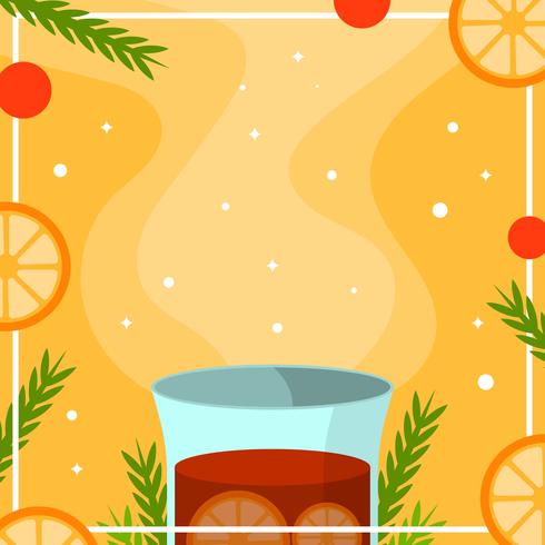 Flache Glühwein-Vektor-Illustration vektor