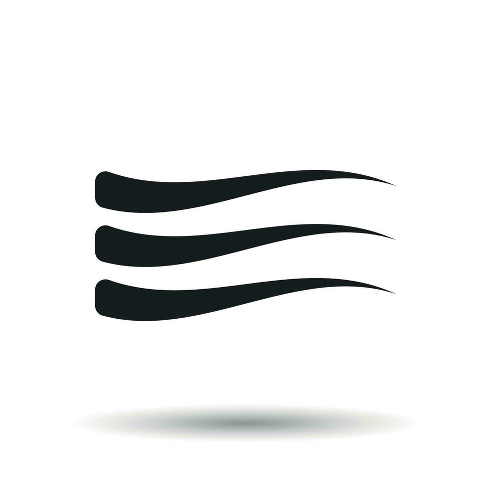 Vinka ikon. platt vektor illustration. Vinka tecken symbol med skugga på vit bakgrund.