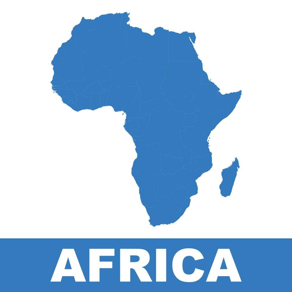 afrika Karta ikon. platt vektor illustration. afrika tecken symbol på vit bakgrund.