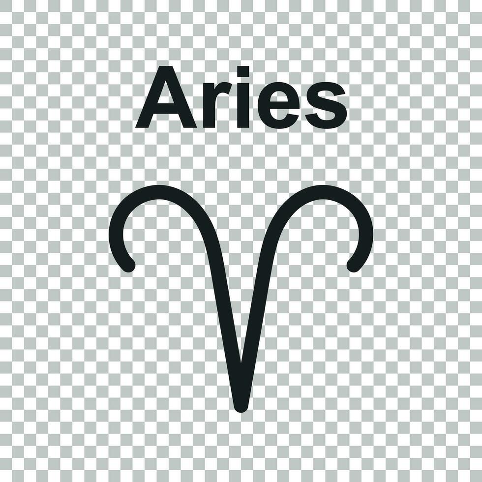 aries zodiaken tecken. platt astrologi vektor illustration på isolerat bakgrund.