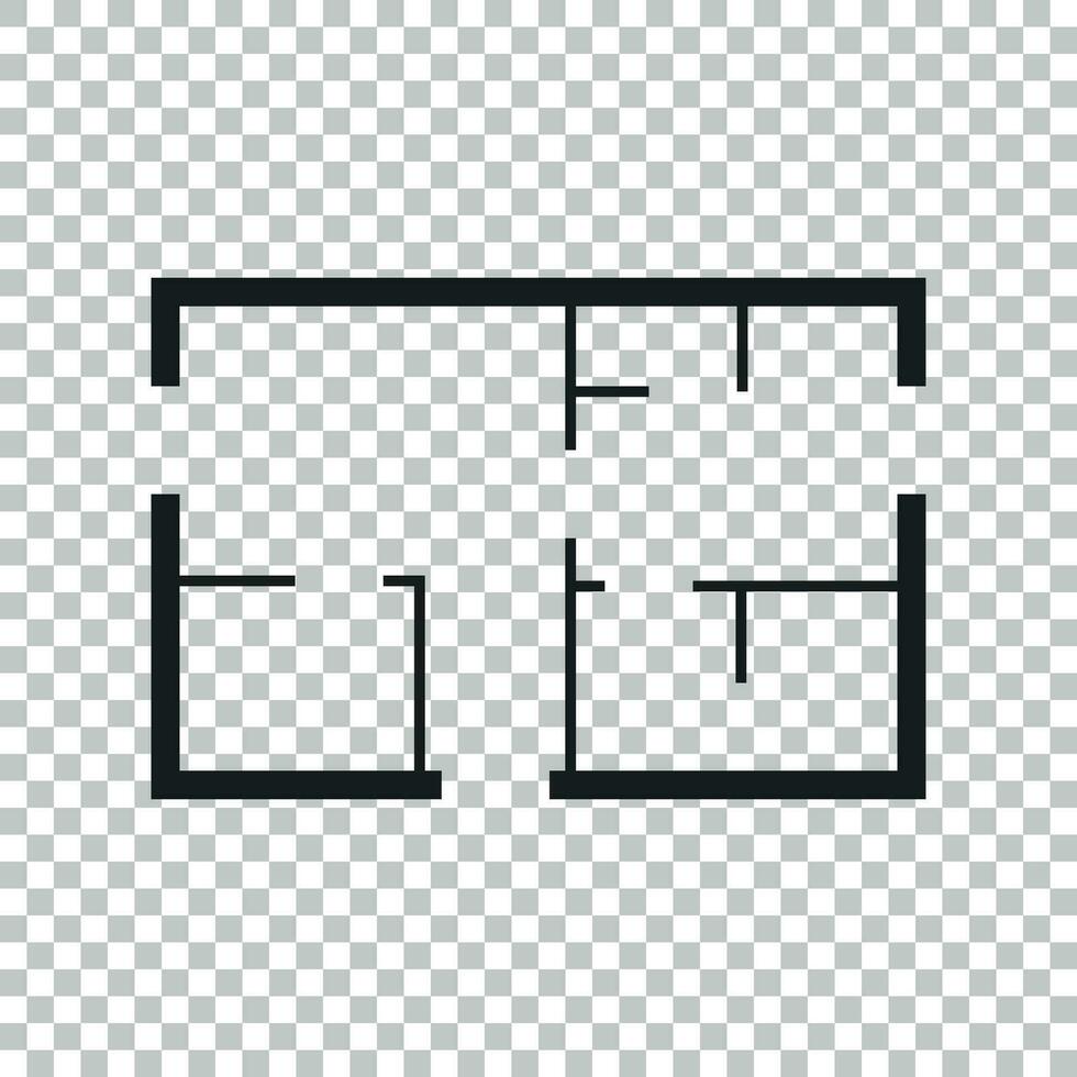 hus planen enkel platt ikon. vektor illustration på isolerat bakgrund.