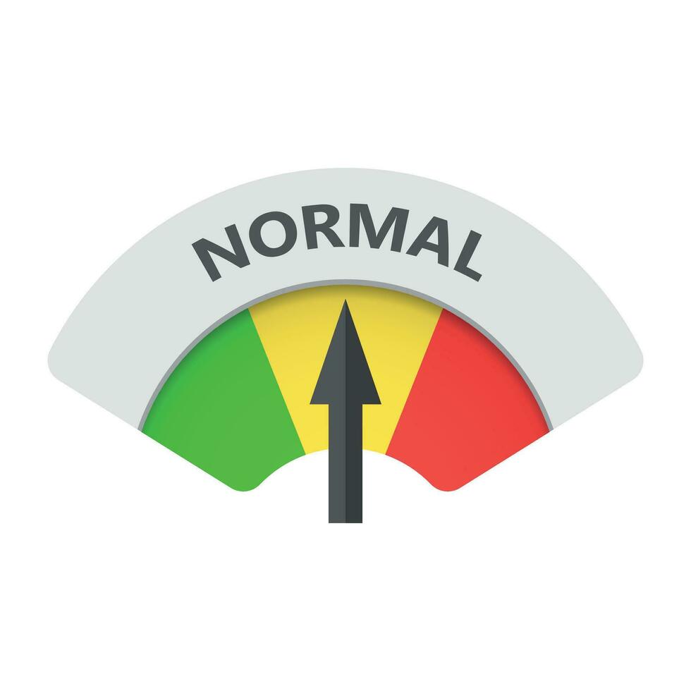 normal Niveau Risiko Spur Vektor Symbol. normal Treibstoff Illustration auf Weiß Hintergrund.