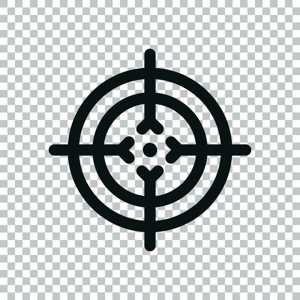 Schießen Ziel Vektor Symbol im transparent Stil. Ziel Scharfschütze Symbol Illustration auf isoliert Hintergrund. Ziel Ziel Geschäft Konzept.