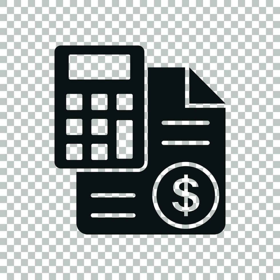 Geld Berechnung Symbol im transparent Stil. Budget Bankwesen Vektor Illustration auf isoliert Hintergrund. finanziell Zahlung Geschäft Konzept.