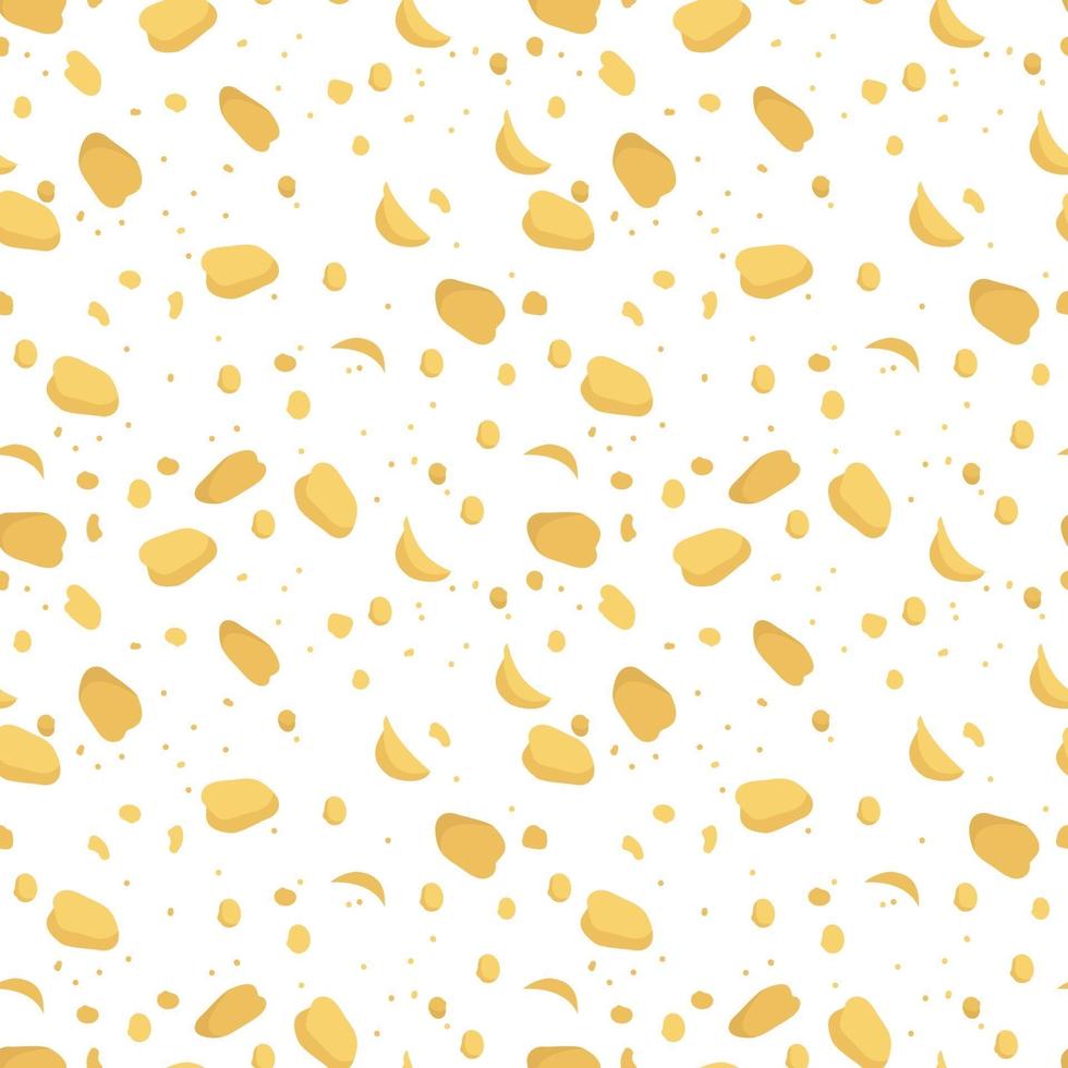 sömlösa mönster med gula cirklar, bitar eller fläckar från ost. abstrakt tryck för textilier, papper och andra mönster vektor