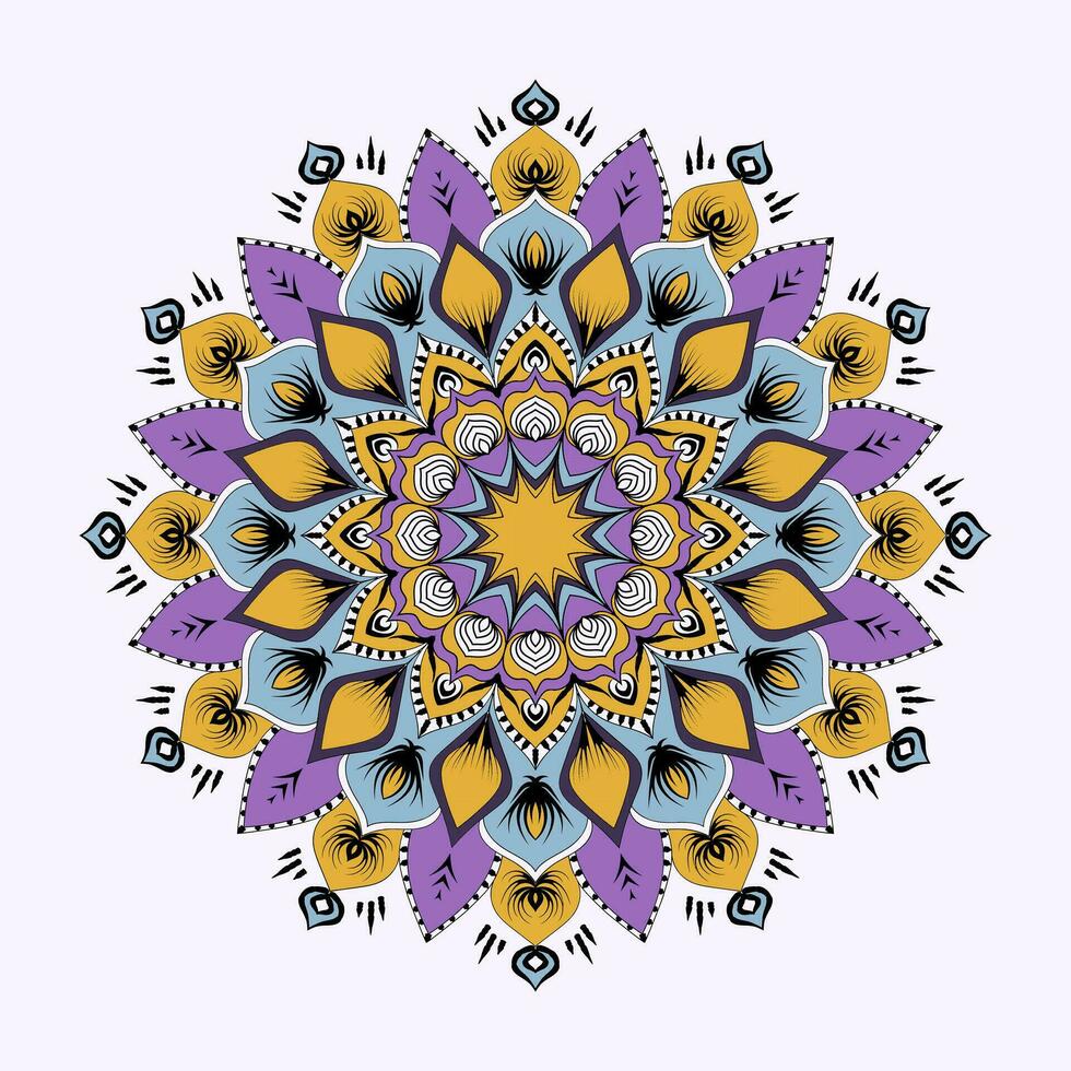 stilvoll elegant Mandala Vektor Design Weiß Hintergrund