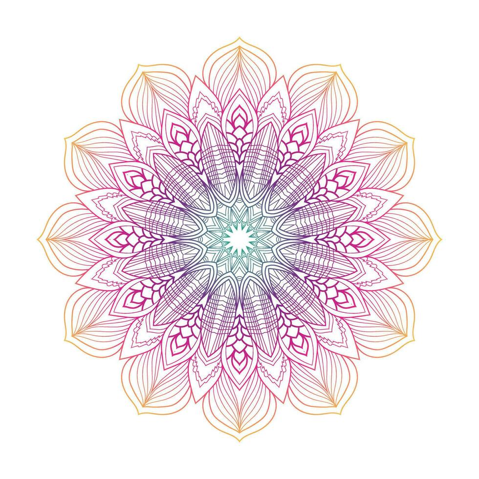 hell Farben Mandala Design oder ethnisch Mandala mit bunt Stammes- Ornament. vektor