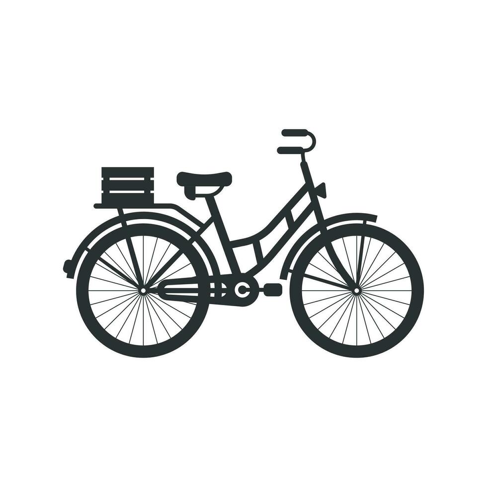 Fahrrad Zeichen Symbol im eben Stil. Fahrrad Vektor Illustration auf Weiß isoliert Hintergrund. Radfahren Geschäft Konzept.
