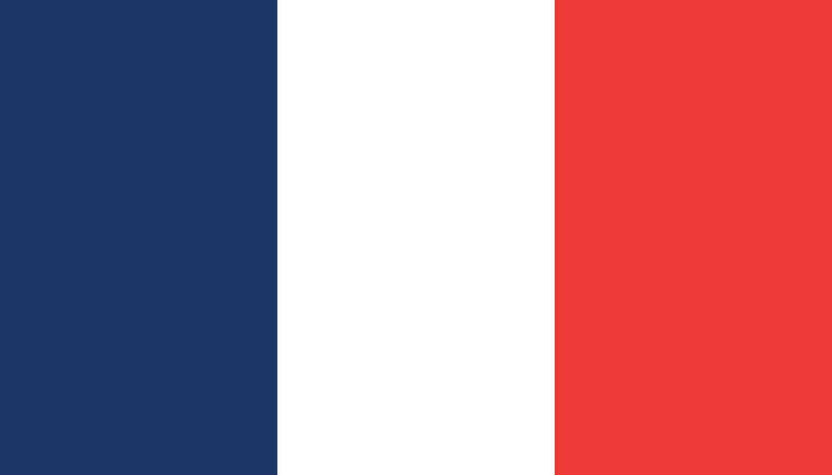 Frankreich Flagge Symbol im eben Stil. National Zeichen Vektor Illustration. politisch Geschäft Konzept.