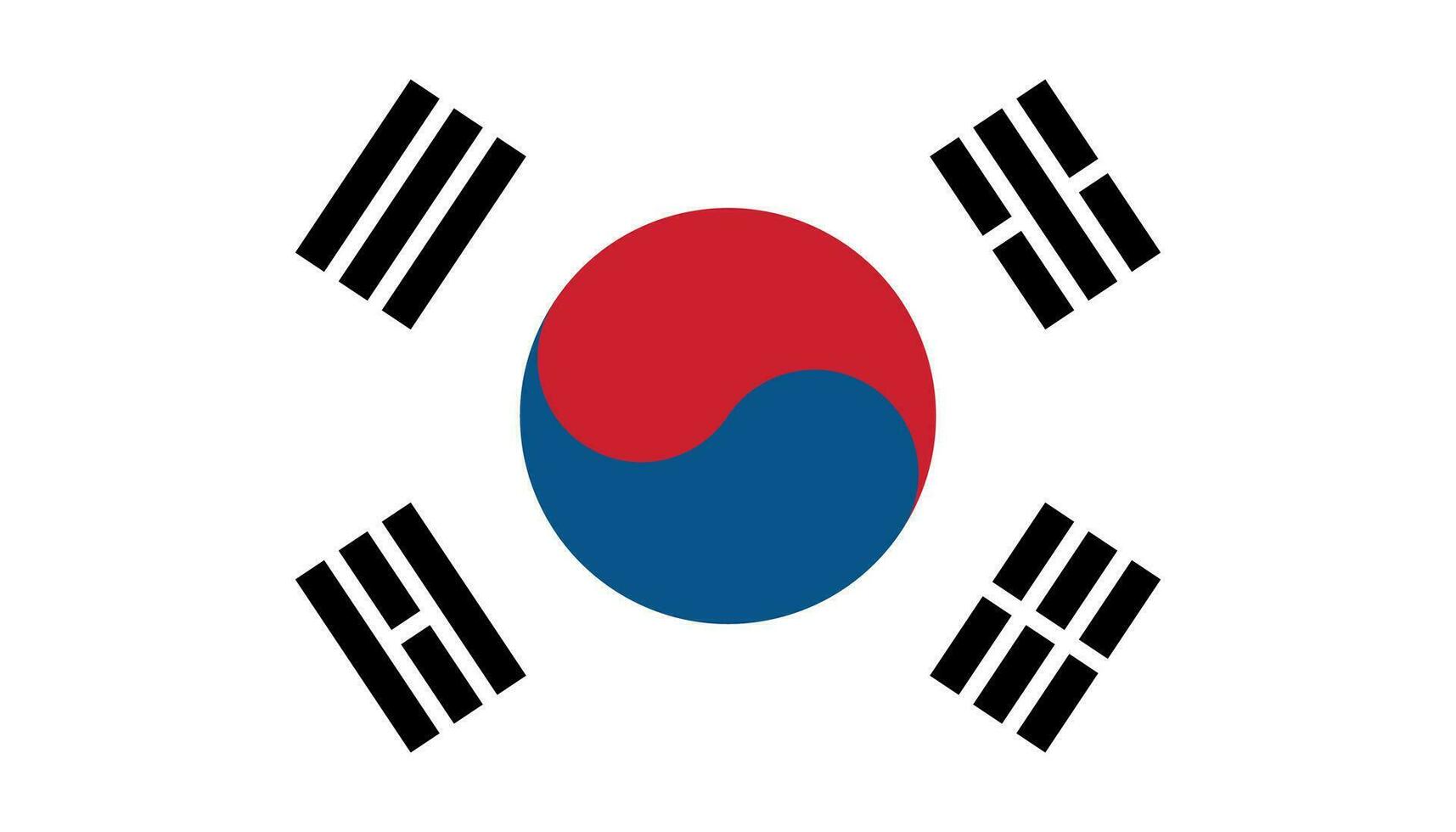 söder korea flagga ikon i platt stil. nationell tecken vektor illustration. klok företag begrepp.