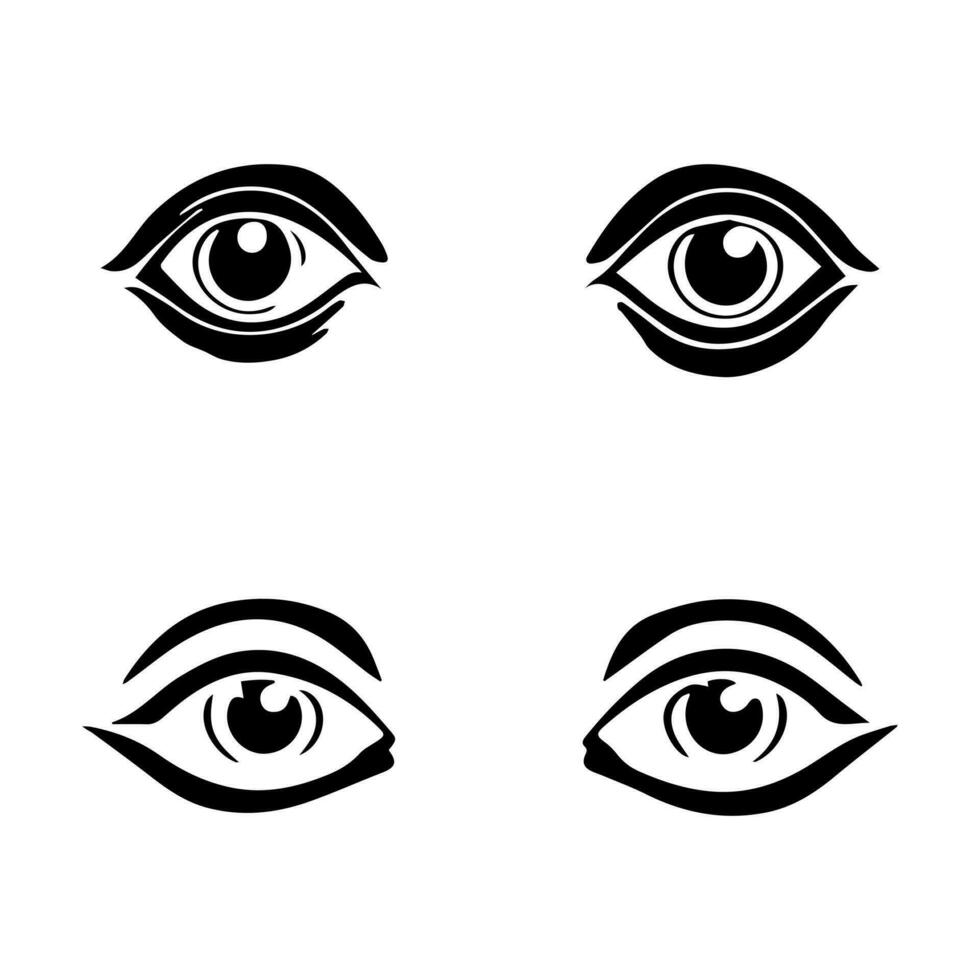 ein Paar von Gekritzel Augen, vecor Illustration vektor