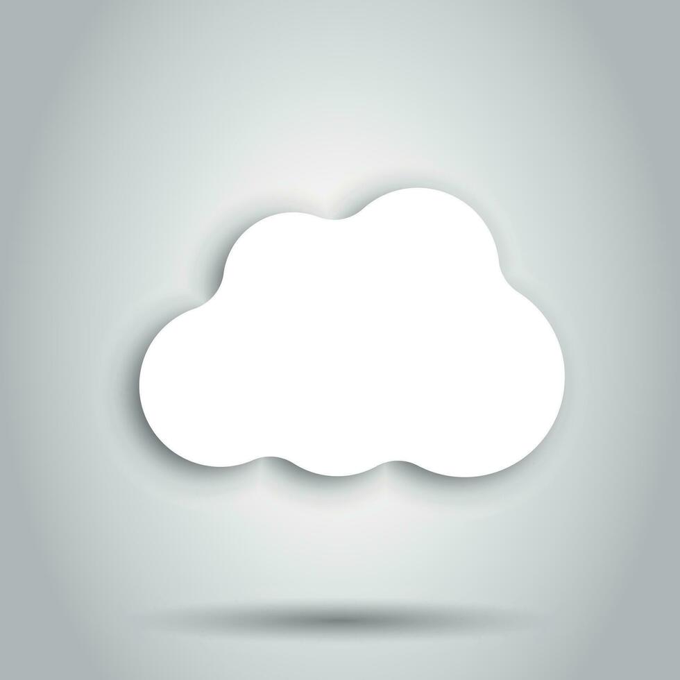 Papier Wolken Himmel. Karikatur Papier Wolke Illustration Hintergrund. Luft Geschäft Konzept. vektor