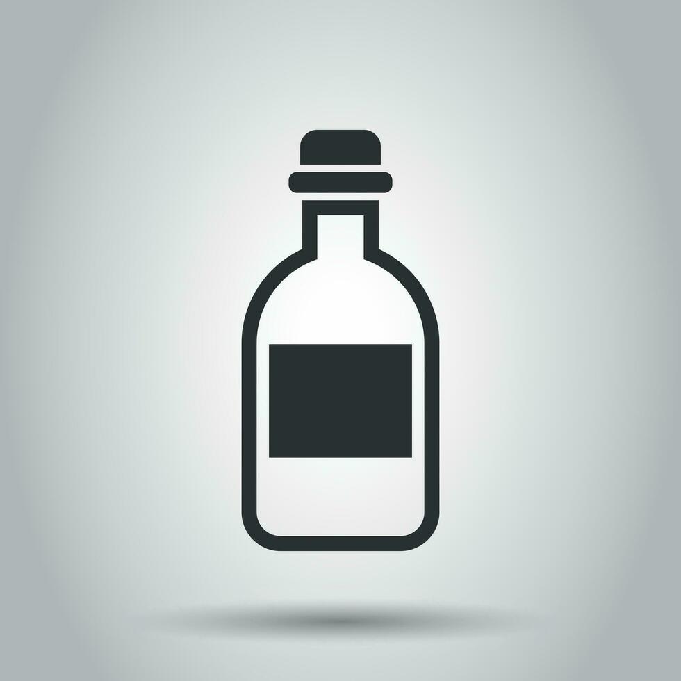 vatten flaska ikon i platt stil. plast soda flaska vektor illustration på vit bakgrund. flytande vatten företag begrepp.