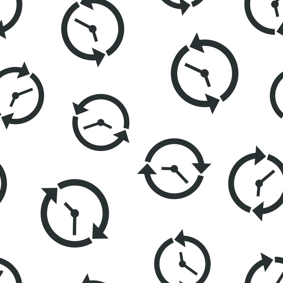 Uhr Countdown Symbol nahtlos Muster Hintergrund. Zeit Chronometer Vektor Illustration. Uhr Uhr Symbol Muster.