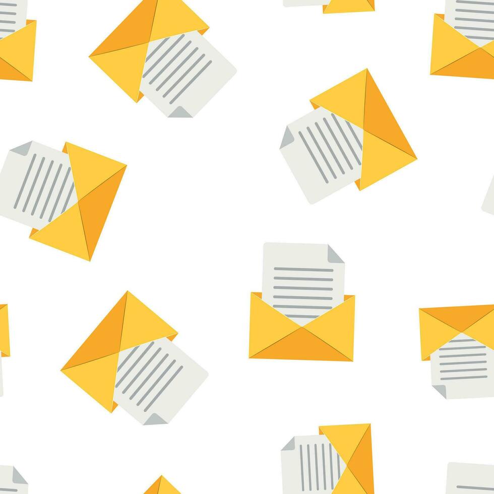 Mail Briefumschlag Symbol nahtlos Muster Hintergrund. Email Botschaft Vektor Illustration. Briefkasten Email Symbol Muster.