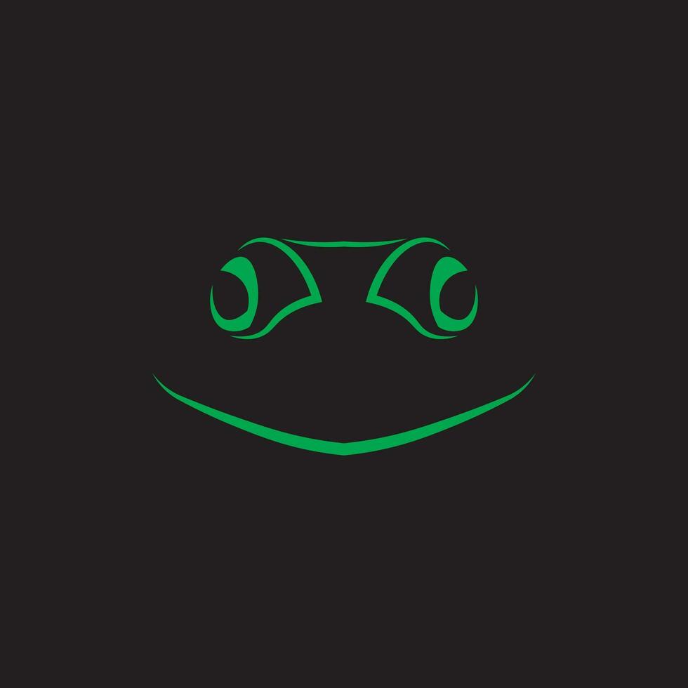 groda logotyp i grön Färg vektor