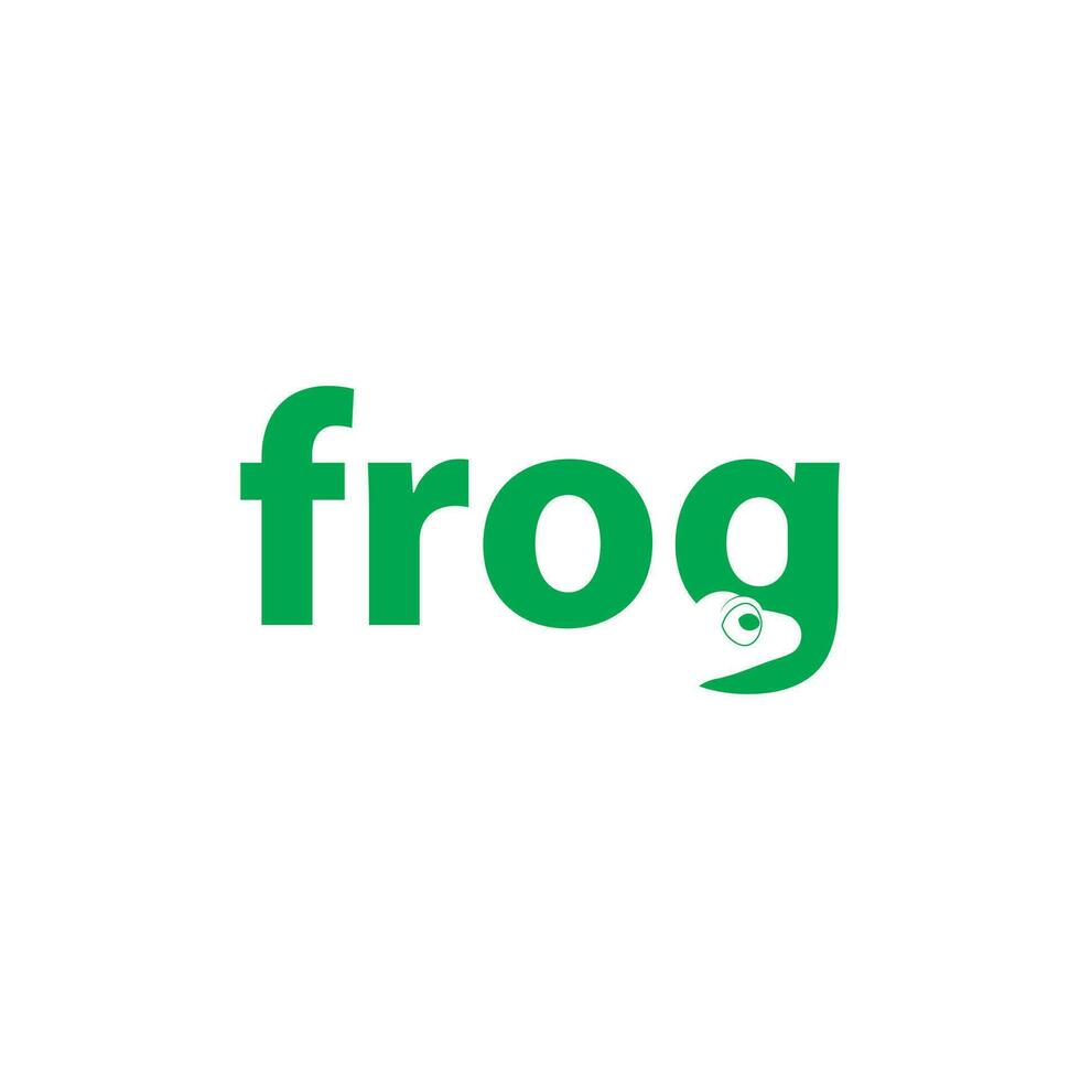 Frosch Logo im Grün Farbe vektor