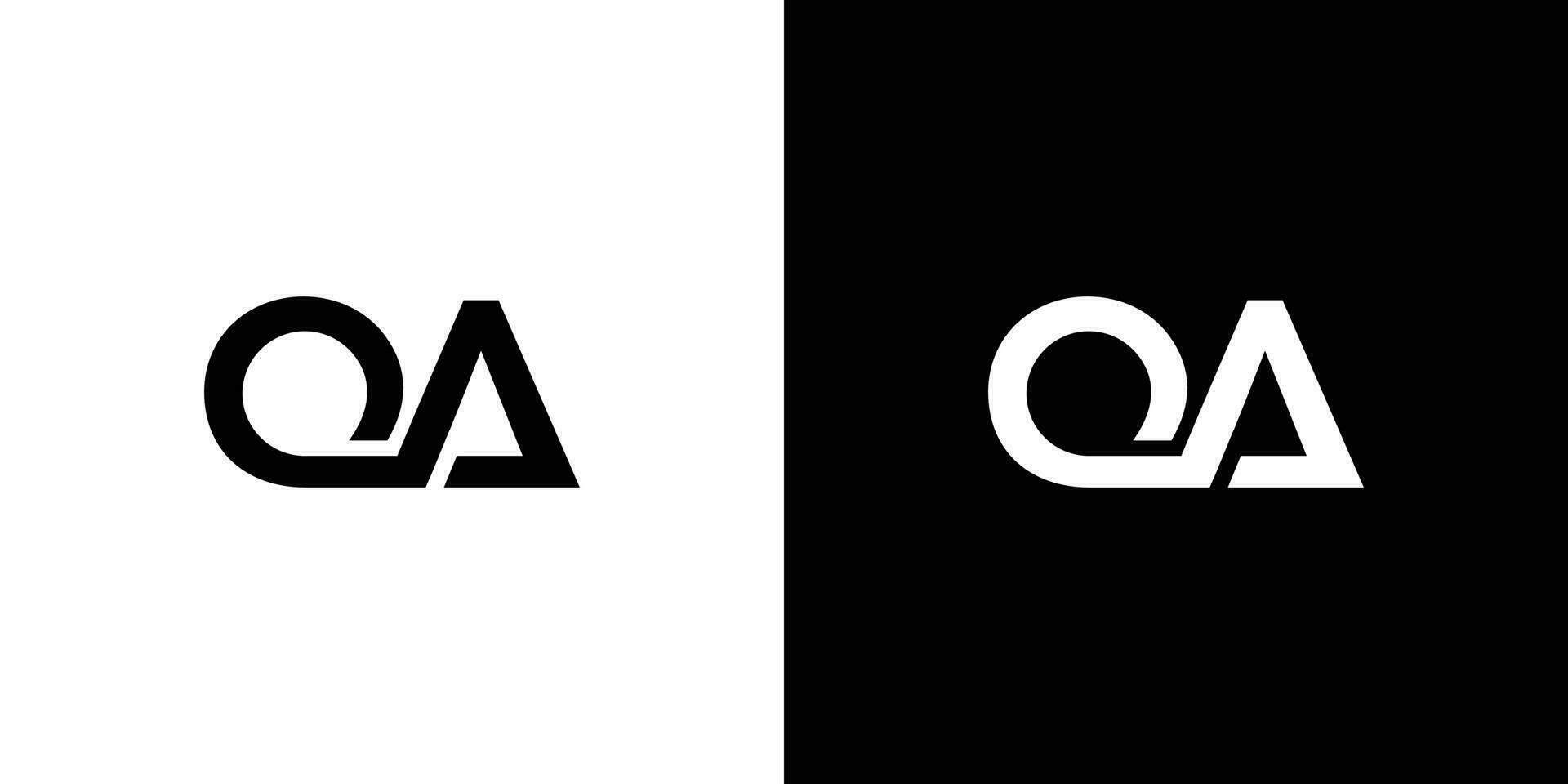 modern och stark qa logotyp design vektor