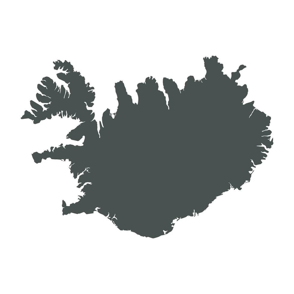 Island Vektor Karte. schwarz Symbol auf Weiß Hintergrund.