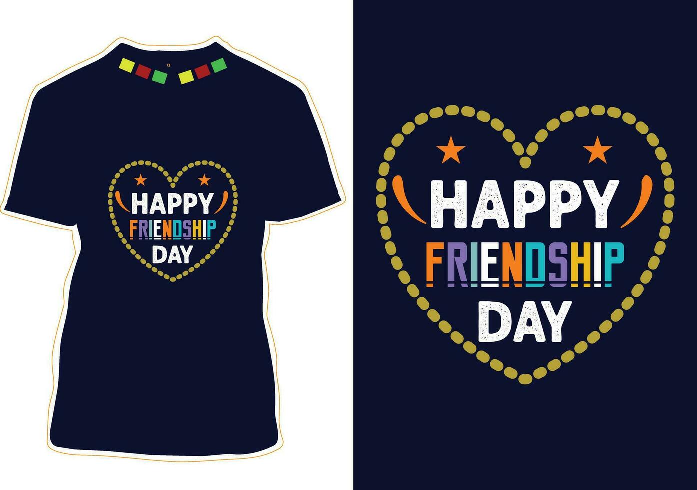 vänskap dag t-shirt design vektor