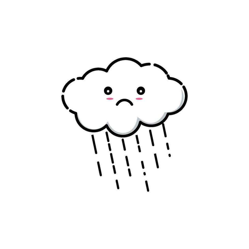 Wolke Regen Symbol Vektor Illustration Design