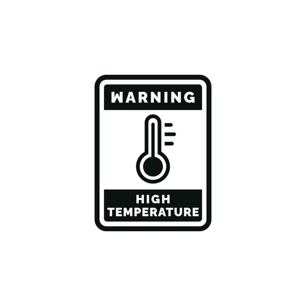 hög temperatur varning varning symbol design vektor
