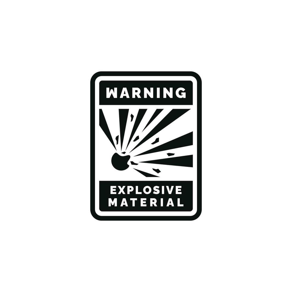 explosiv material varning varning symbol design vektor