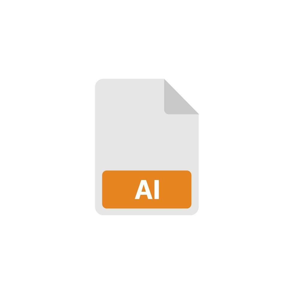 ai Datei Symbol isoliert auf Weiß Hintergrund vektor