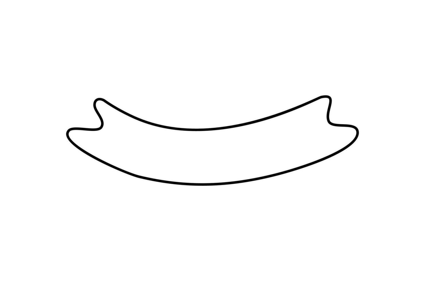 schwarz Monoline Schleife. Linie Banner Symbol, Netz Design Element. Hand gezeichnet Vektor Illustration. Platz zum Ihre Text zum Geschäft, Gruß Karte und Ferien Kopieren Raum