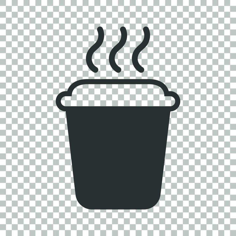 Kaffee, Tee Tasse Symbol im eben Stil. Kaffee Becher Vektor Illustration auf isoliert Hintergrund. trinken Geschäft Konzept.