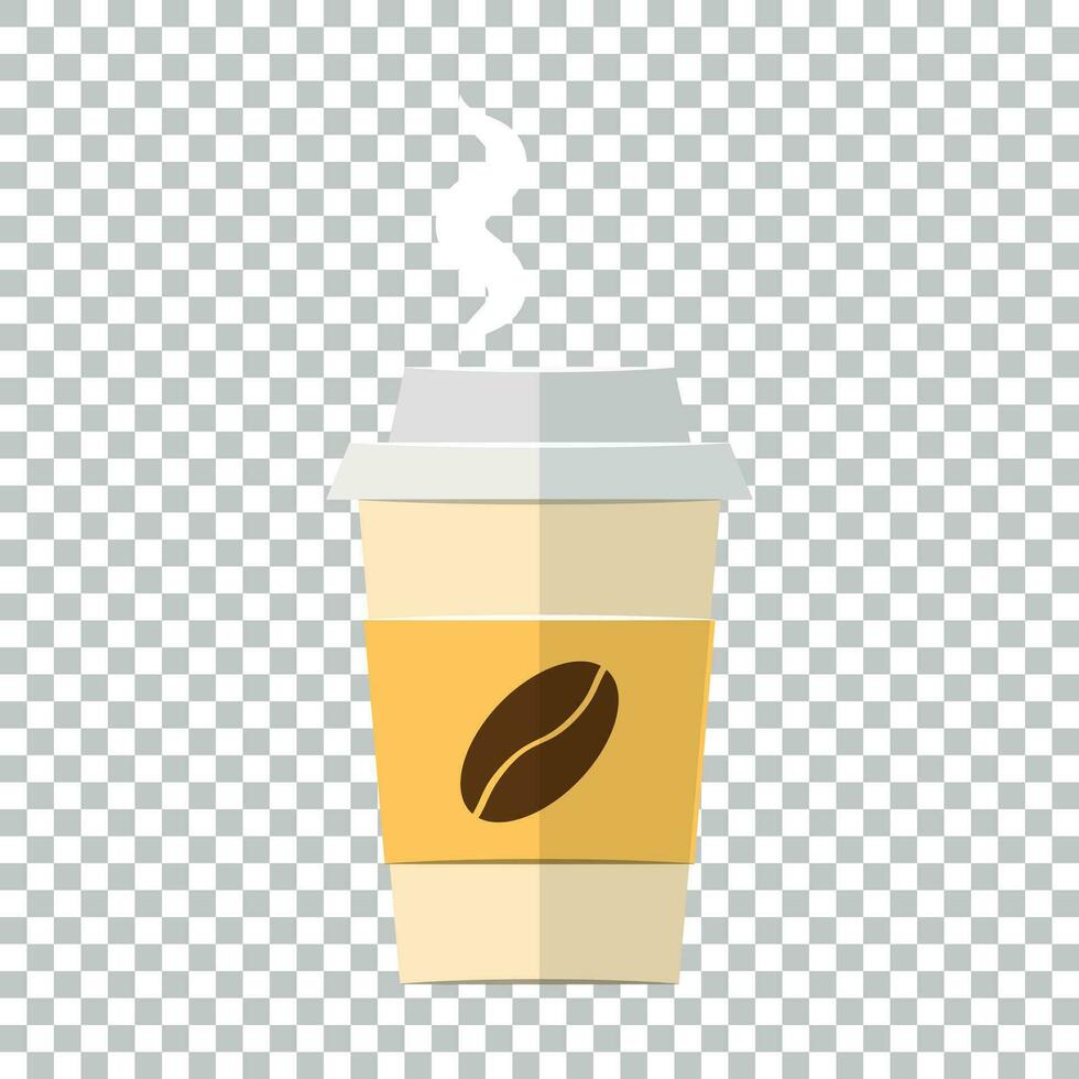 Kaffee, Tee Tasse Symbol im eben Stil. Kaffee Becher Vektor Illustration auf isoliert Hintergrund. trinken Geschäft Konzept.