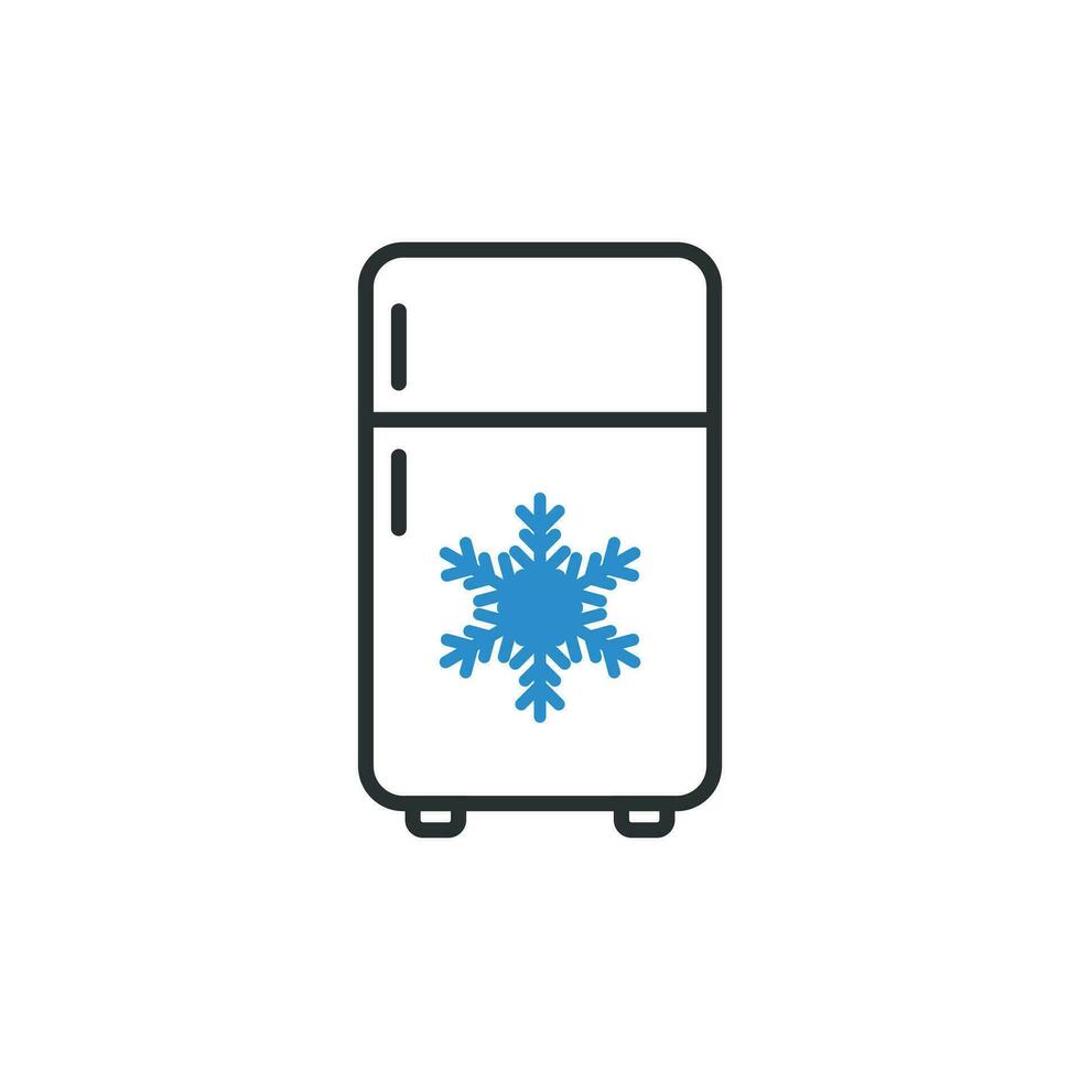 kylskåp kylskåp ikon i platt stil. frys behållare vektor illustration på vit isolerat bakgrund. kylskåp företag begrepp.