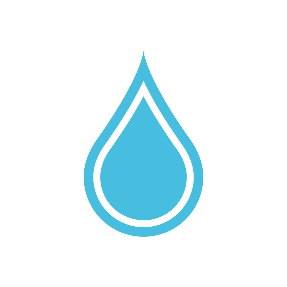 Wasser fallen Symbol im eben Stil. Regentropfen Vektor Illustration auf Weiß isoliert Hintergrund. Tröpfchen Wasser Klecks Geschäft Konzept.