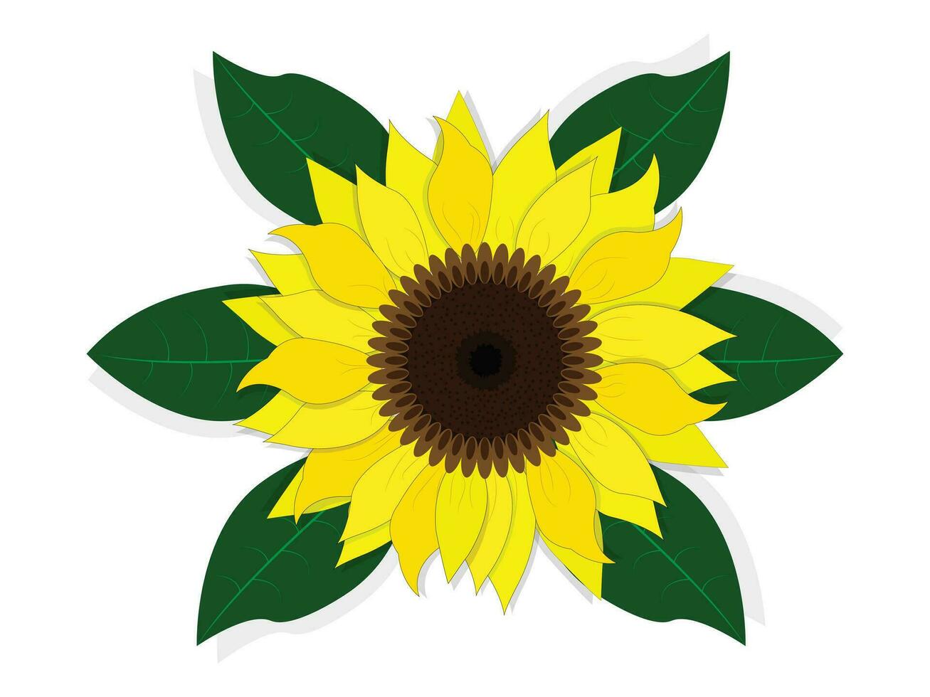 Symbol für Sonnenblumenvektor vektor