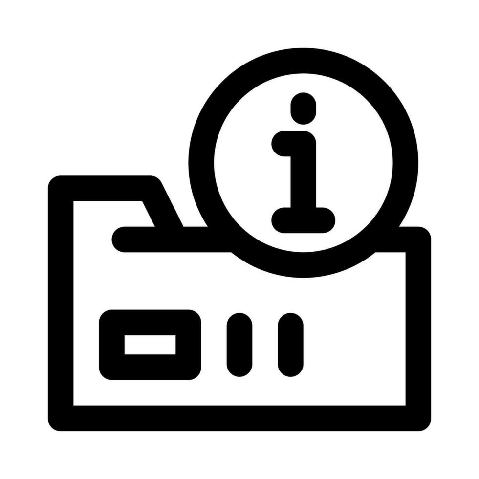 Ordner-Info-Symbol für Ihre Website, Ihr Handy, Ihre Präsentation und Ihr Logo-Design. vektor