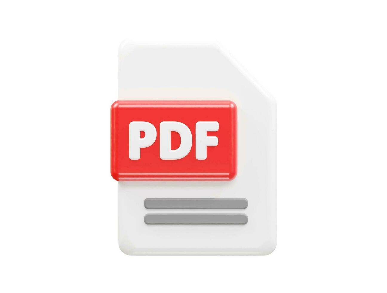 pdf Datei Format Mappe Vektor 3d