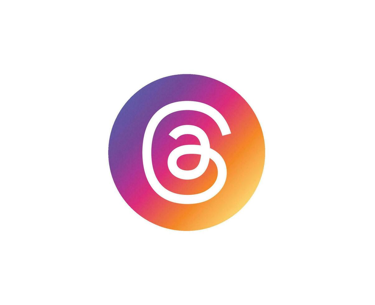 Fäden durch instagram Logo Symbol Meta Sozial Medien Design Vektor Illustration