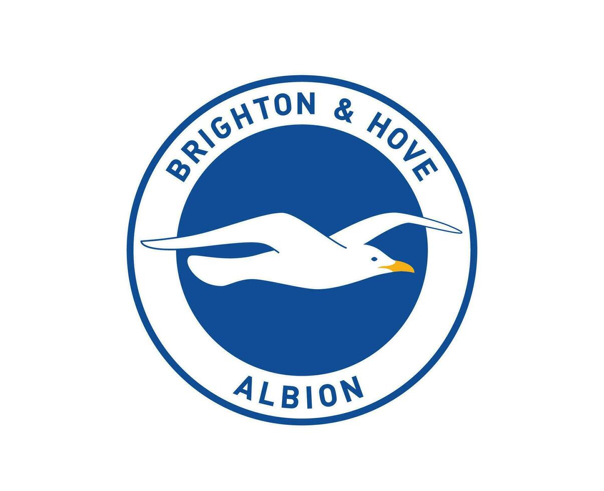 Brighton klubb logotyp symbol premiärminister liga fotboll abstrakt design vektor illustration