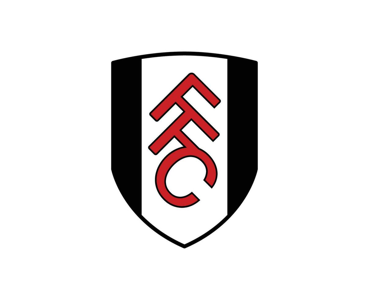 fc fulham klubb logotyp symbol premiärminister liga fotboll abstrakt design vektor illustration