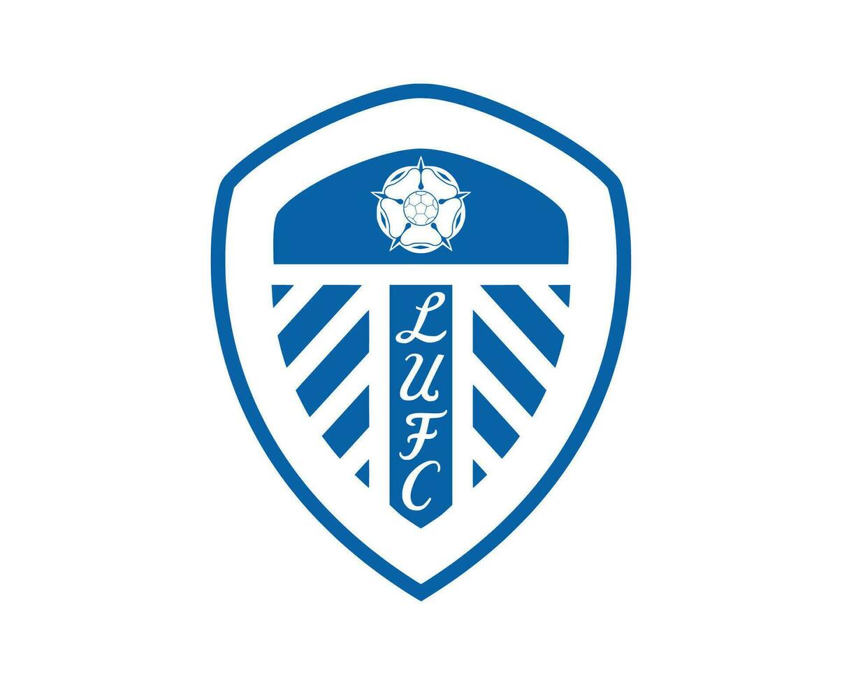 Leeds vereinigt Verein Logo Blau Symbol Premier Liga Fußball abstrakt Design Vektor Illustration