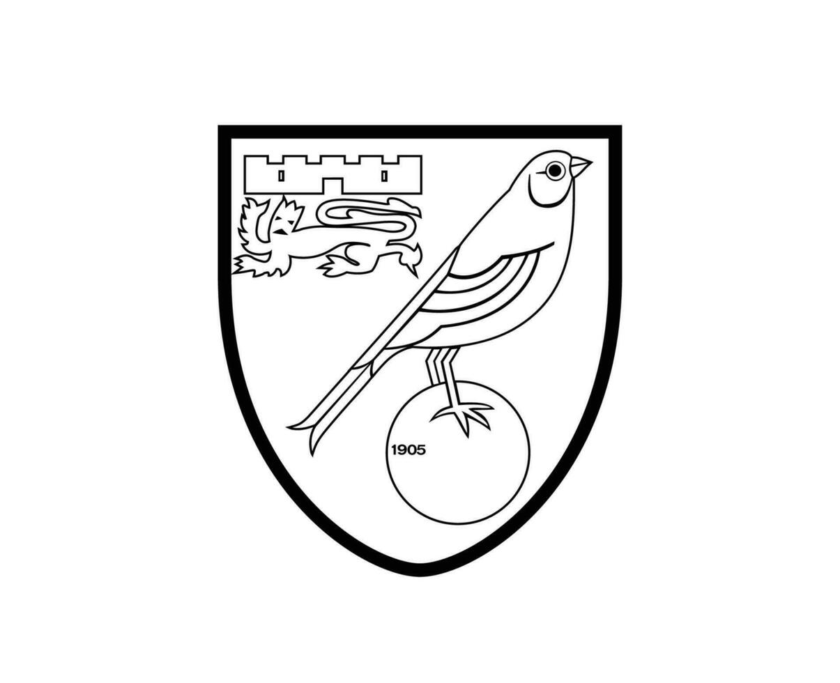 norwich Stadt Verein Logo Symbol schwarz Premier Liga Fußball abstrakt Design Vektor Illustration