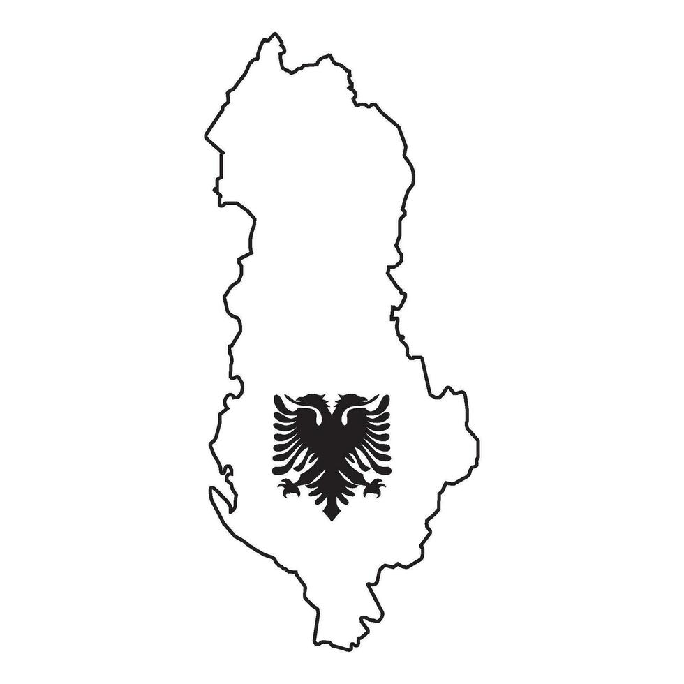 albania Karta ikon vektor