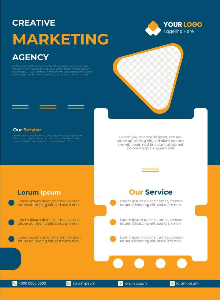 Flyer kreativ Marketing Agentur Design Schablone vektor