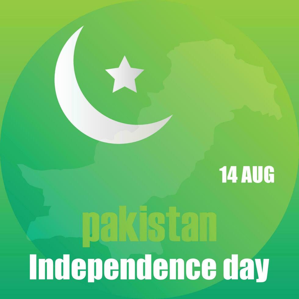 14 aug Unabhängigkeit Tag von Pakistan Vektor Design