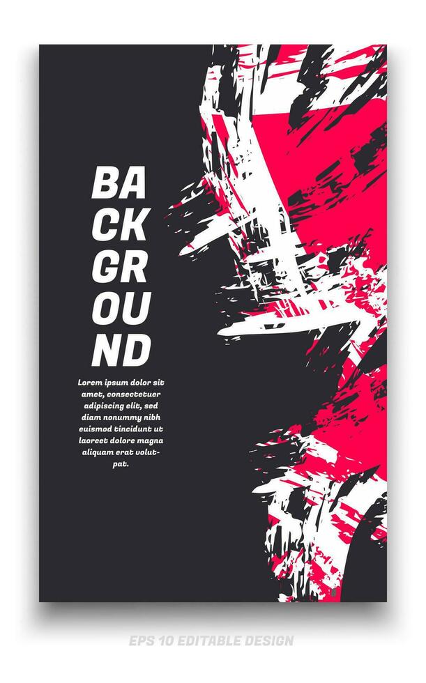 abstrakt Grunge Hintergrund Startseite Design mit Bürste Schlaganfälle Konzept. Design Element zum Poster, Zeitschriften, Buch Abdeckungen, Broschüre Vorlage, Flyer, Präsentation. vektor