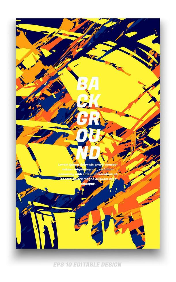 abstrakt grunge bakgrund omslag design med borsta stroke begrepp. design element för affischer, tidningar, bok täcker, broschyr mall, flygblad, presentation. vektor