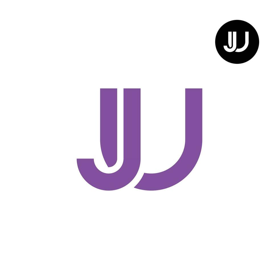 Brief ju Monogramm Logo Design vektor