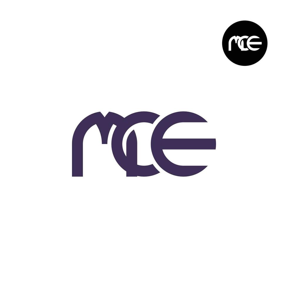 Brief McE Monogramm Logo Design vektor